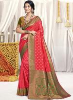 Silk Pink Traditional Wear Weaving Saree